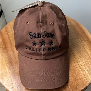 San Jose California Embroidered Brown Baseball Cap